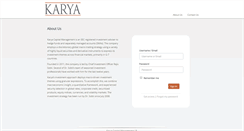 Desktop Screenshot of karyacapital.com